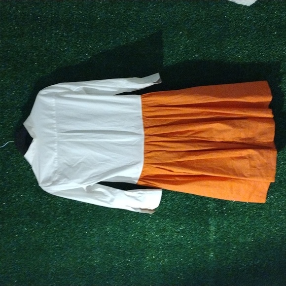 Sara Roka Orange Pleated Skirt - Picture 5 of 7